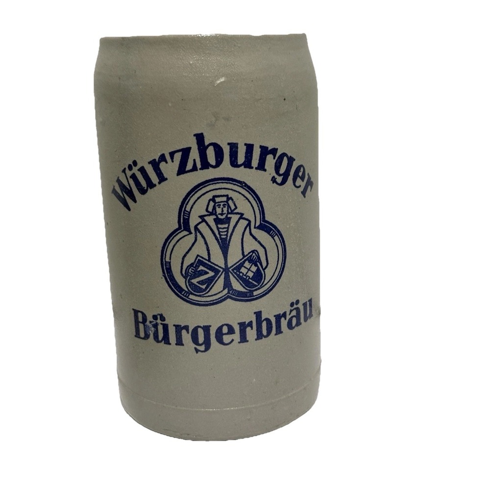 Vintage Ceramic Beer Stein Würzburger Bürgerbräu German Collectible Mug
